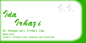 ida irhazi business card