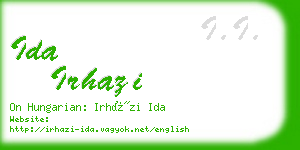 ida irhazi business card